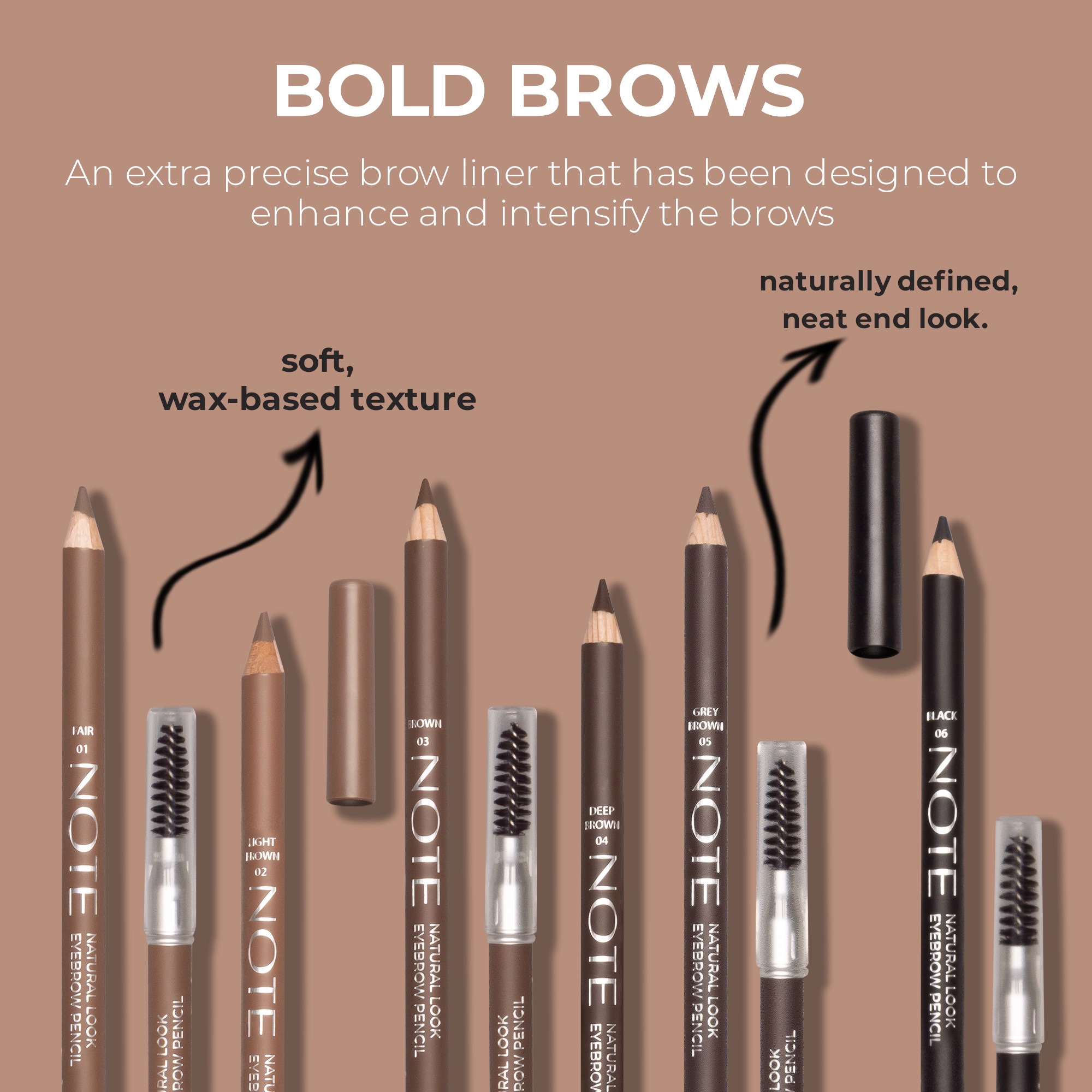natural-look-eyebrow1 Note Natural Look Eyebrow Pencil 1.08g - Image 1