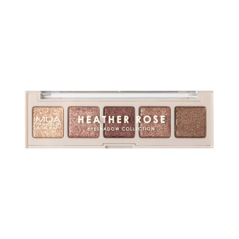5ShadeEyeshadowPaletteHEATHERROSELidOn_1800x1800 MUA 5 Shade Eyeshadow Palette - Heather Rose - Image 1